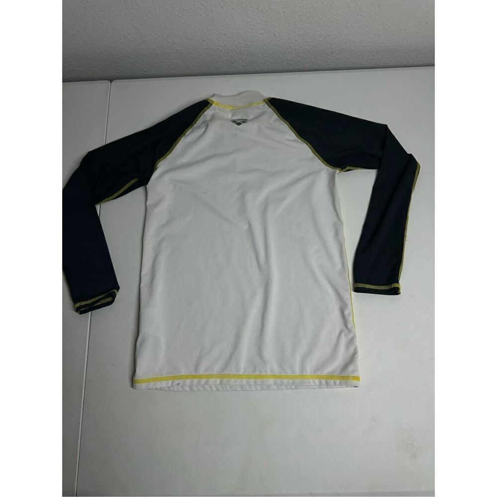 Arena BOYS LONG SLEEVE RASH GUARD UPF 40+ White Gray Size 28 UV protection - Picture 7 of 10